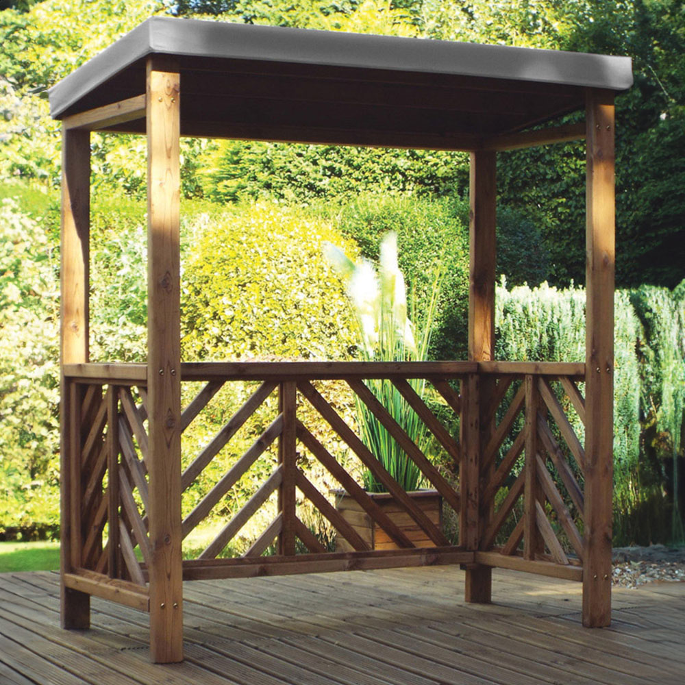 Charles Taylor Dorchester BBQ Shelter with Grey Roof Cover Image 1