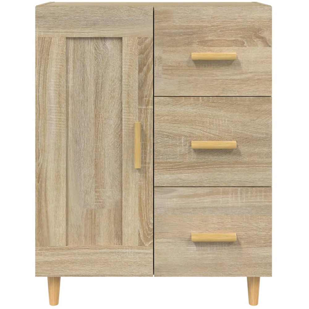 vidaXL Single Door 3 Drawer Sonoma Oak Sideboard Image 7