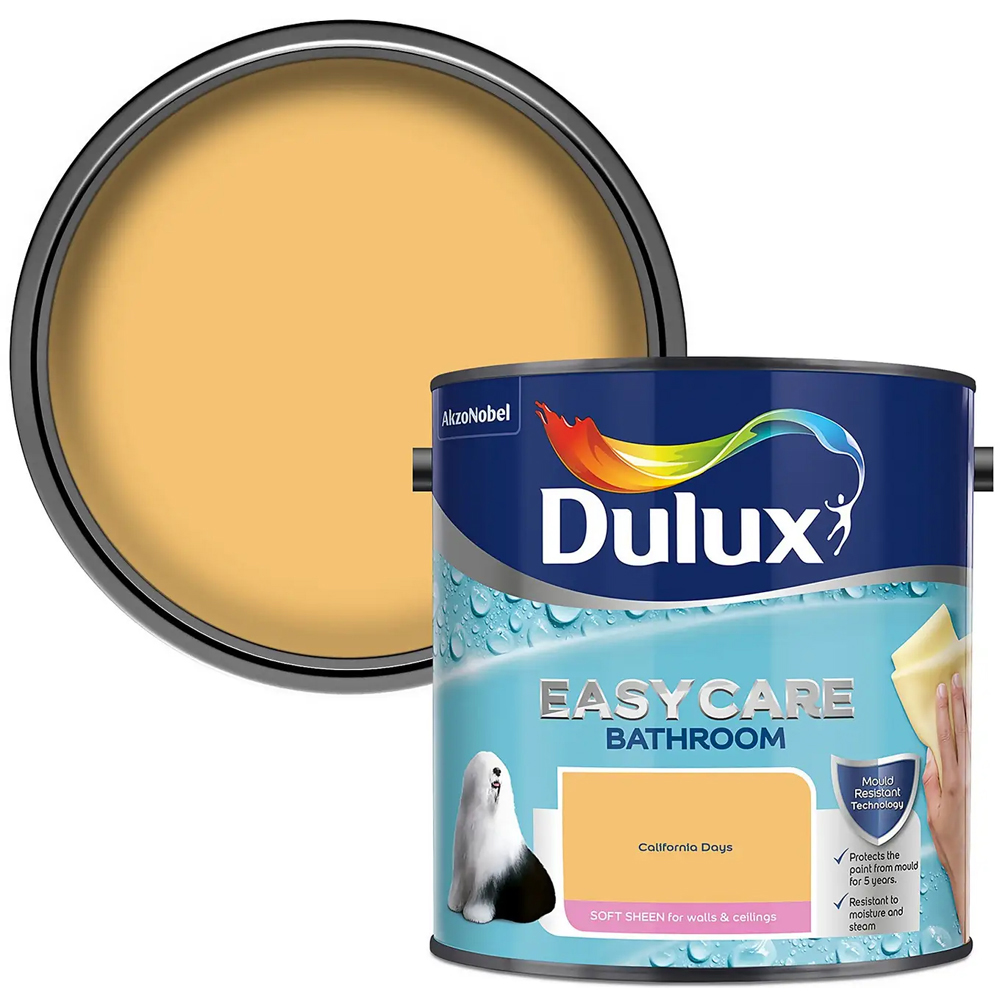 Dulux Easycare Bathroom California Days Soft Sheen Paint 2.5L Image 1