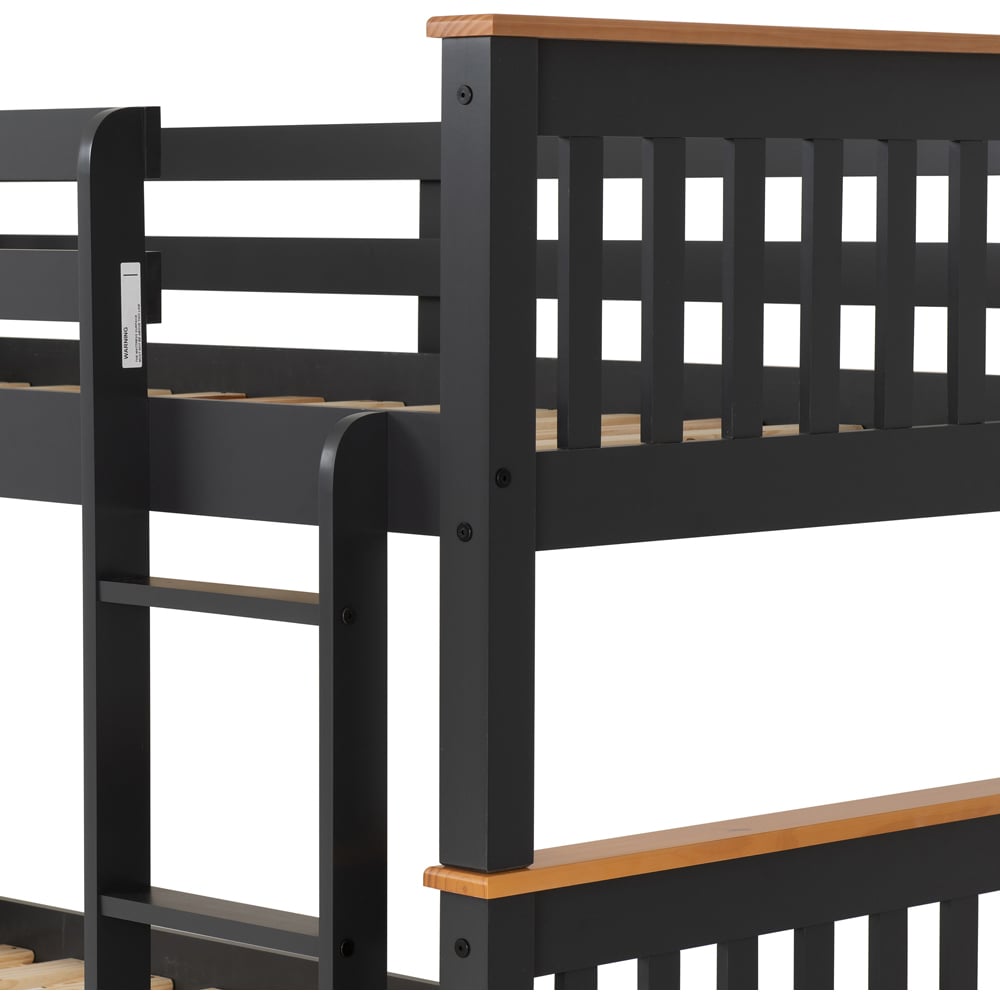 Seconique Neptune Double Sleeper Grey and Oak Effect Bunk Bed Image 3