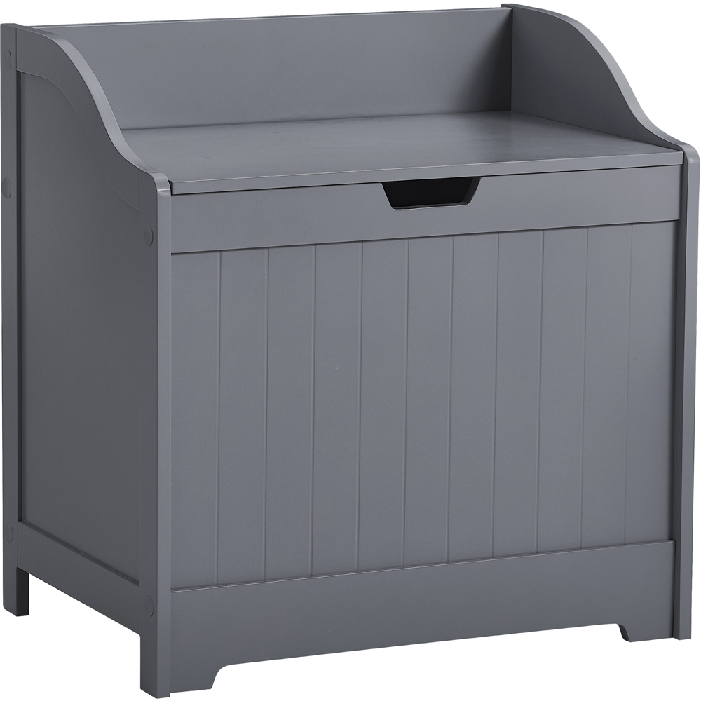 BATH VIDA Priano Grey Wooden Bathroom Laundry Cabinet Image 2