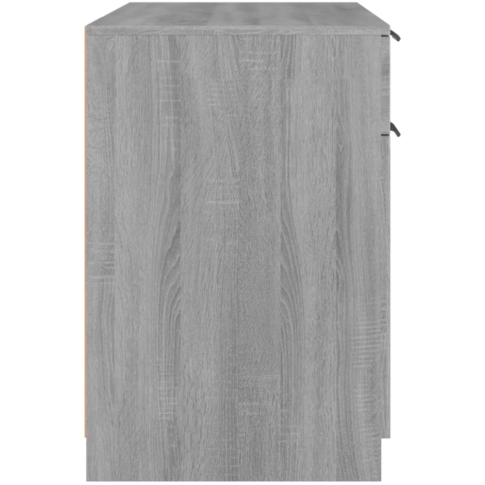 vidaXL Single Door Single Drawer Computer Desk Grey Sonoma Image 6