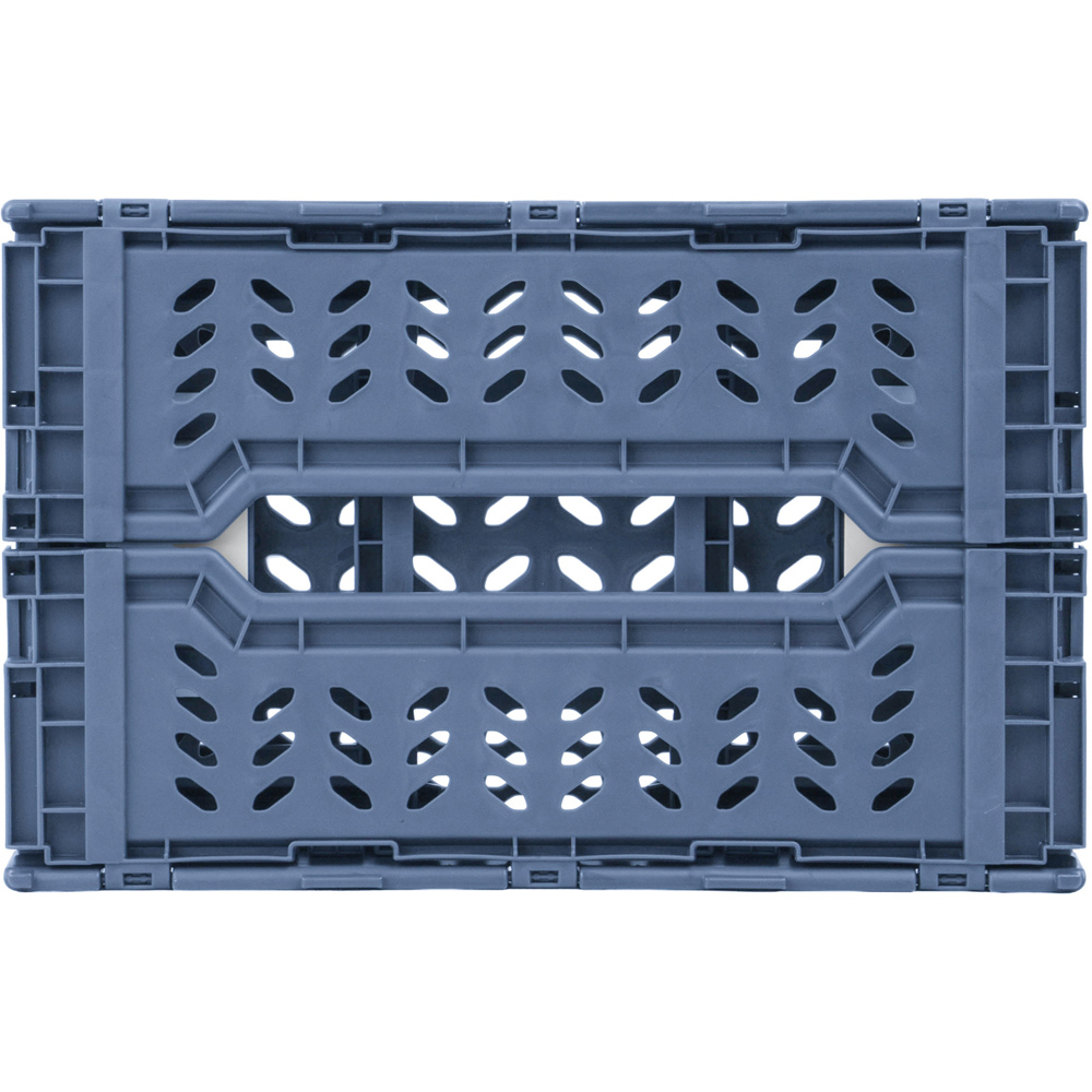 JVL Stackit 4L Blue Foldable Small Storage Crate 6 Pack Image 4