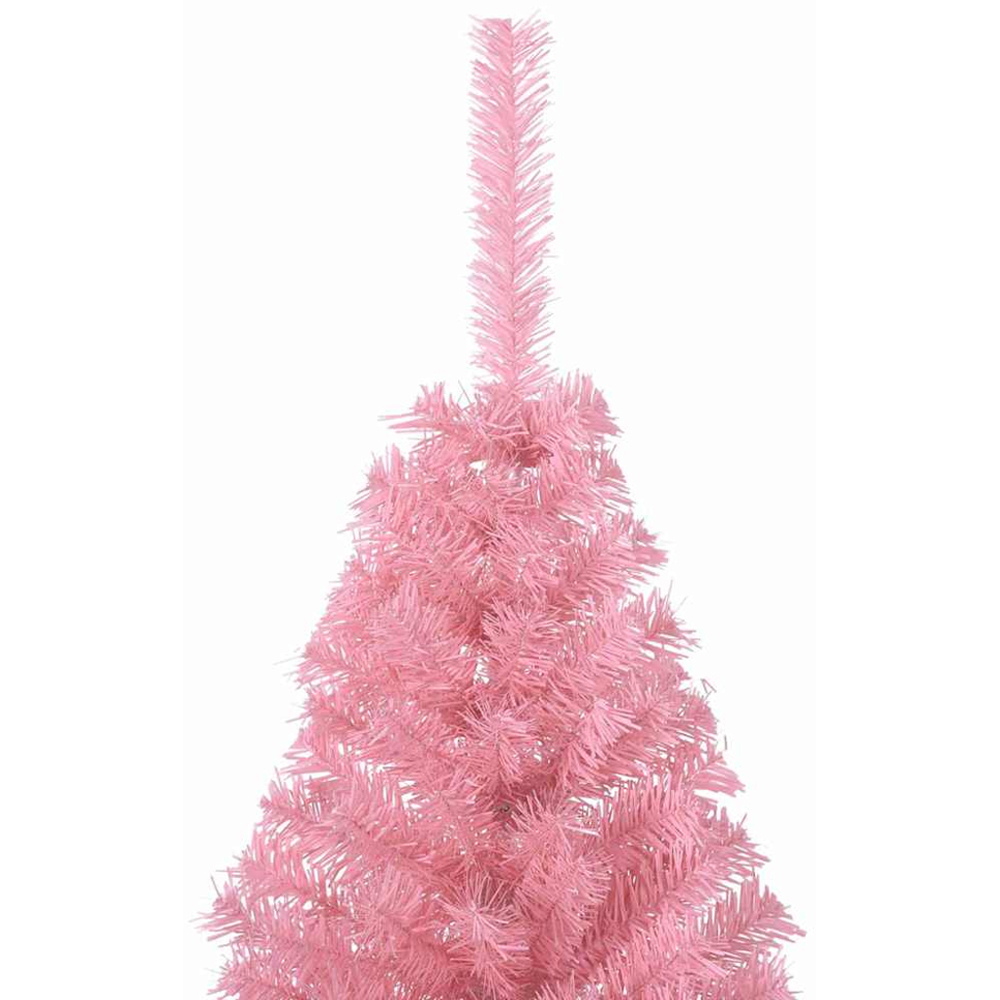 vidaXL Pre-Lit Pink Artificial Christmas Tree 5ft Image 7