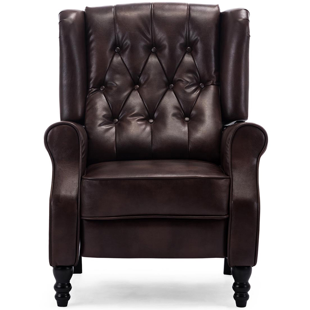 Furniture Online Althorpe Brown Wing Back Leather Recliner Chair Image 5