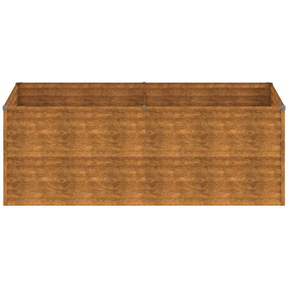 vidaXL Brown Corten Steel Raised Garden Bed 69 x 196 x 100cm Image 4