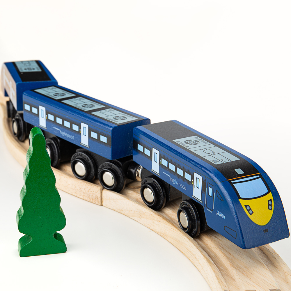 Bigjigs Rail Kids Wooden Replica High Speed 1 Train Image 2