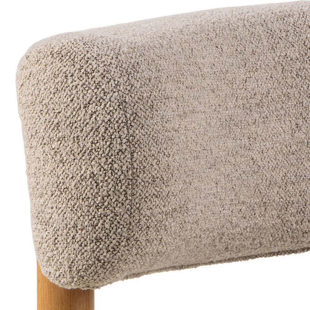 Florence Burley Oak and Beige Fabric Lounge Chair Image 5