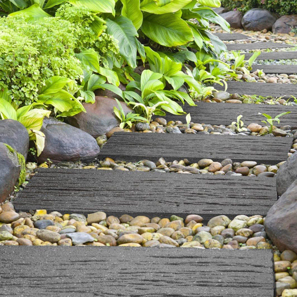 Garden Gear 25 x 6cm Grey Railroad Stepping Stone 12 Pack Image 3