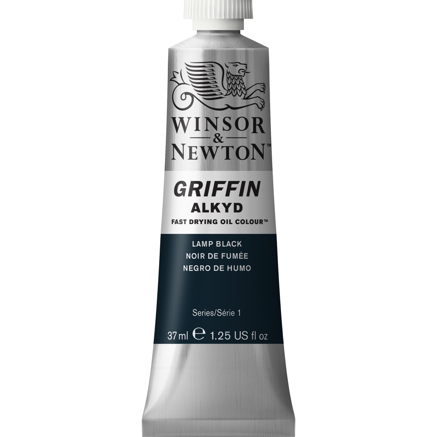 Winsor and Newton Griffin Alkyd Oil Colour - Lamp Black Image 1