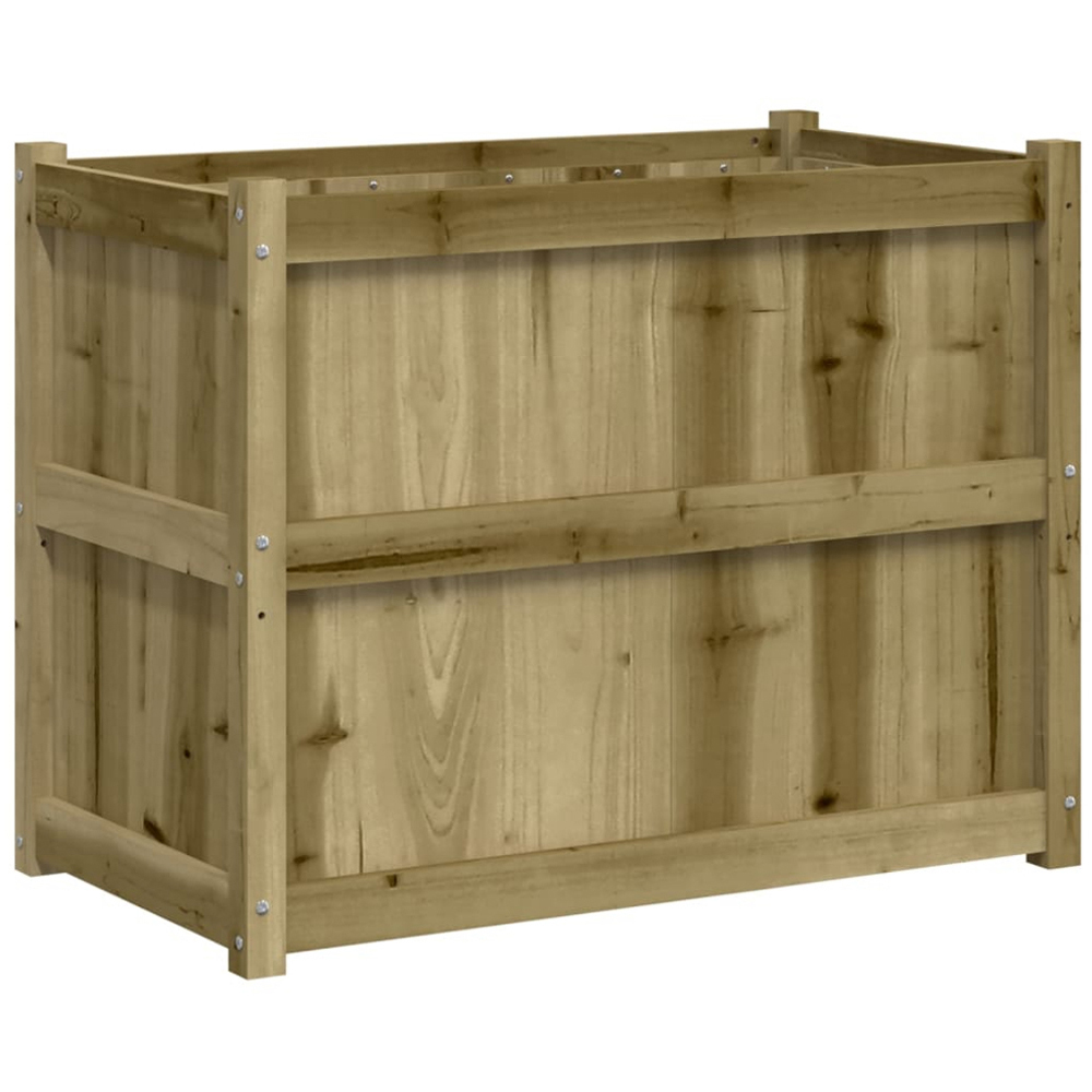 vidaXL Brown Pine Wood Raised Garden Bed 70 x 90 x 50cm Image 1