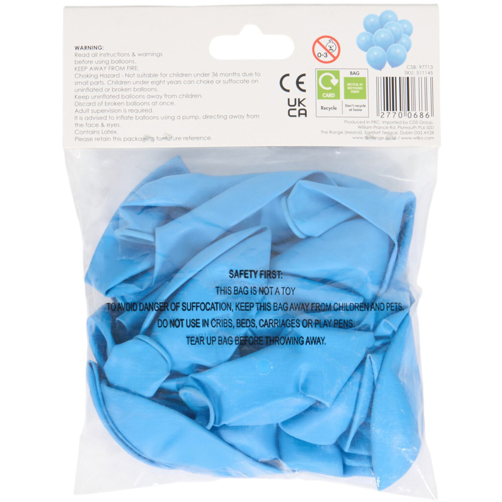 Pack of 25 Baby Pink or Blue Balloons Image 5