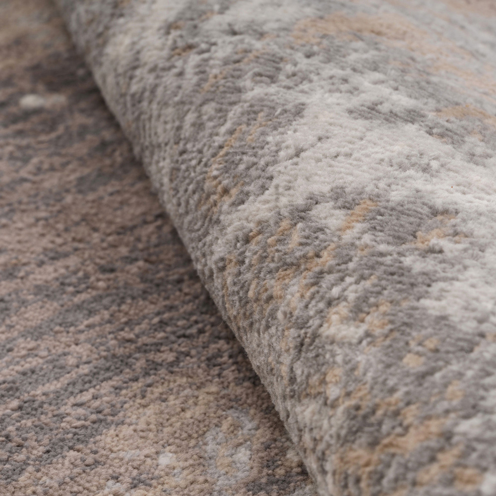 Kukoon Natural and Warm Greige Distressed Abstract Rug 290 x 200cm Image 2