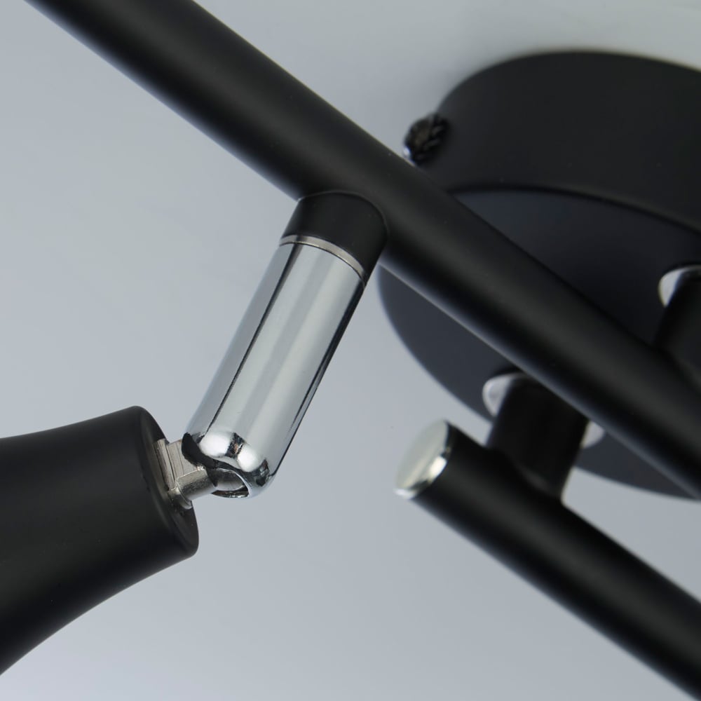 Lighting Collection Colby 4 Light Black Spotlight Bar Image 4