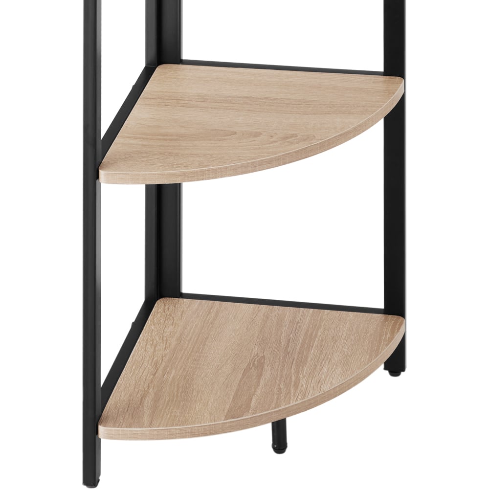 tectake Castlebar 5 Shelf Oak Sonoma Corner Shelving Unit Image 8