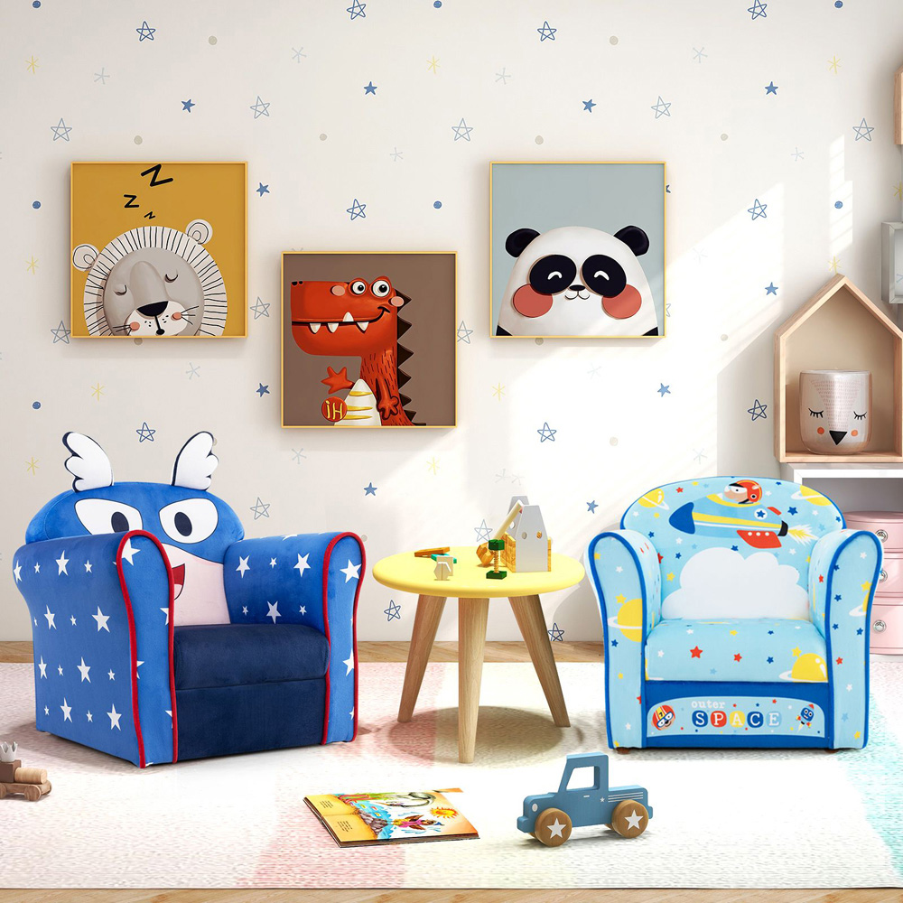Costway Navy Kids Armchair Image 5