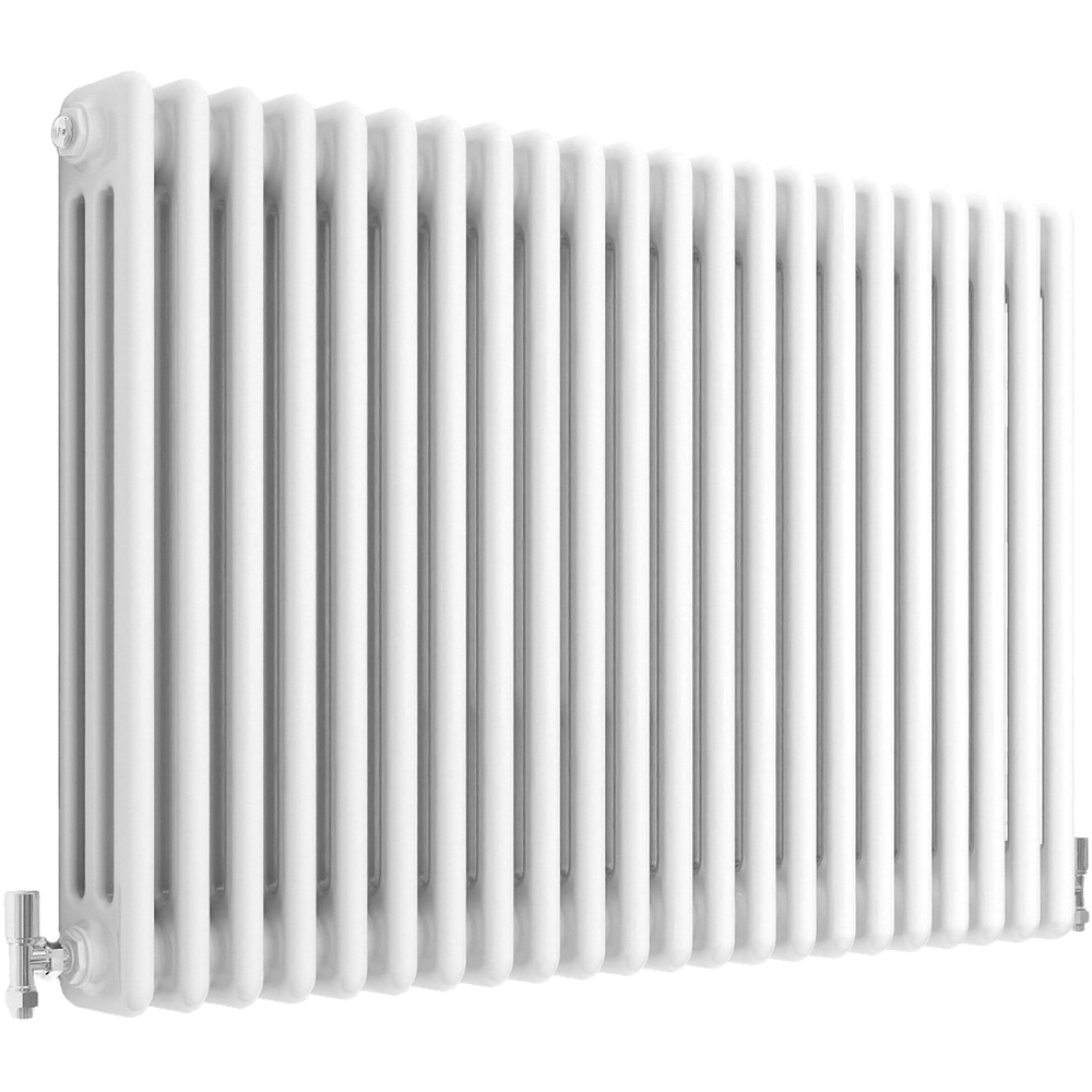 Stech Homes 5272 BTU White 3 Column Horizontal Radiator 600 x 1010mm Image 1