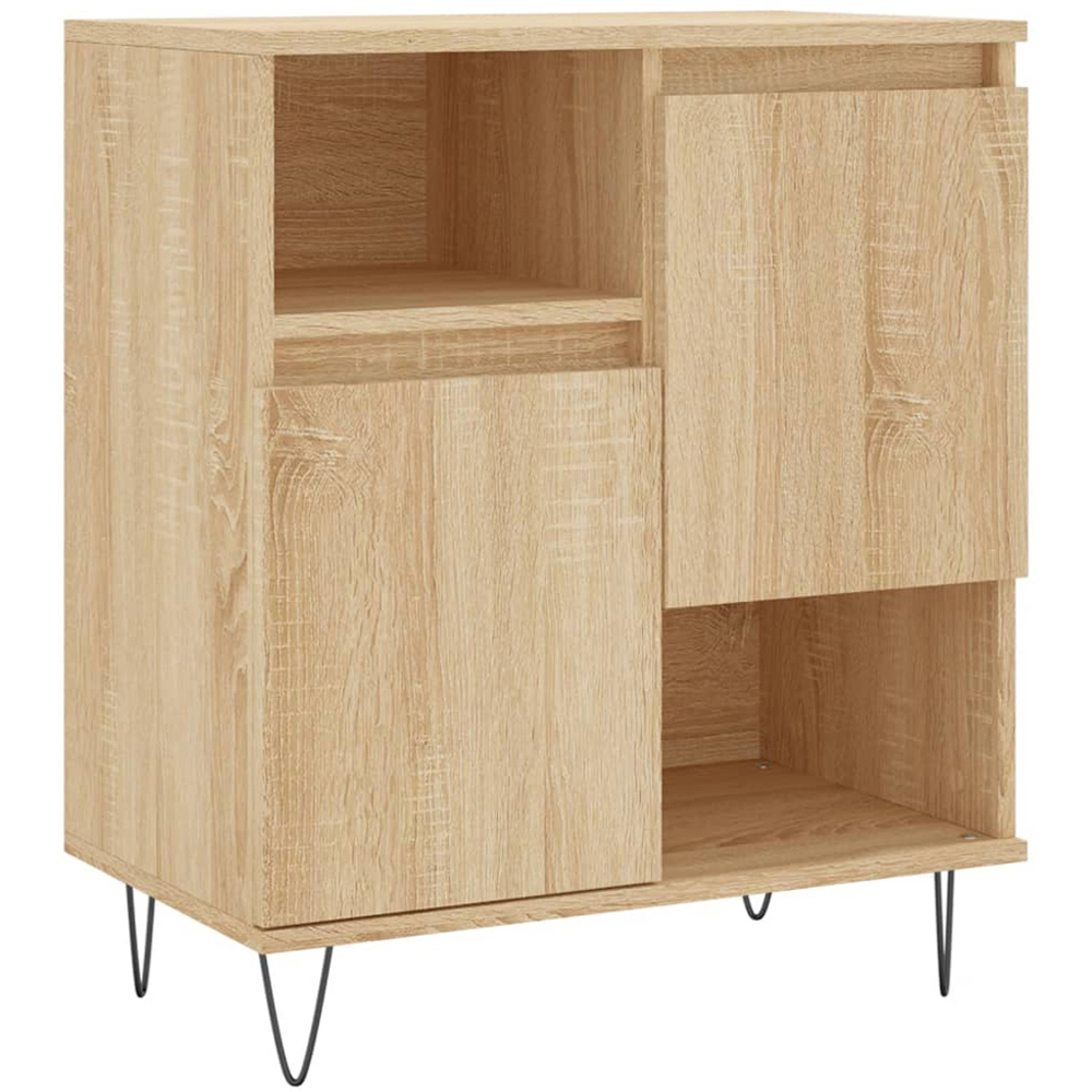 vidaXL 2 Door 2 Shelf Sonoma Oak Sideboard Set of 3 Image 5