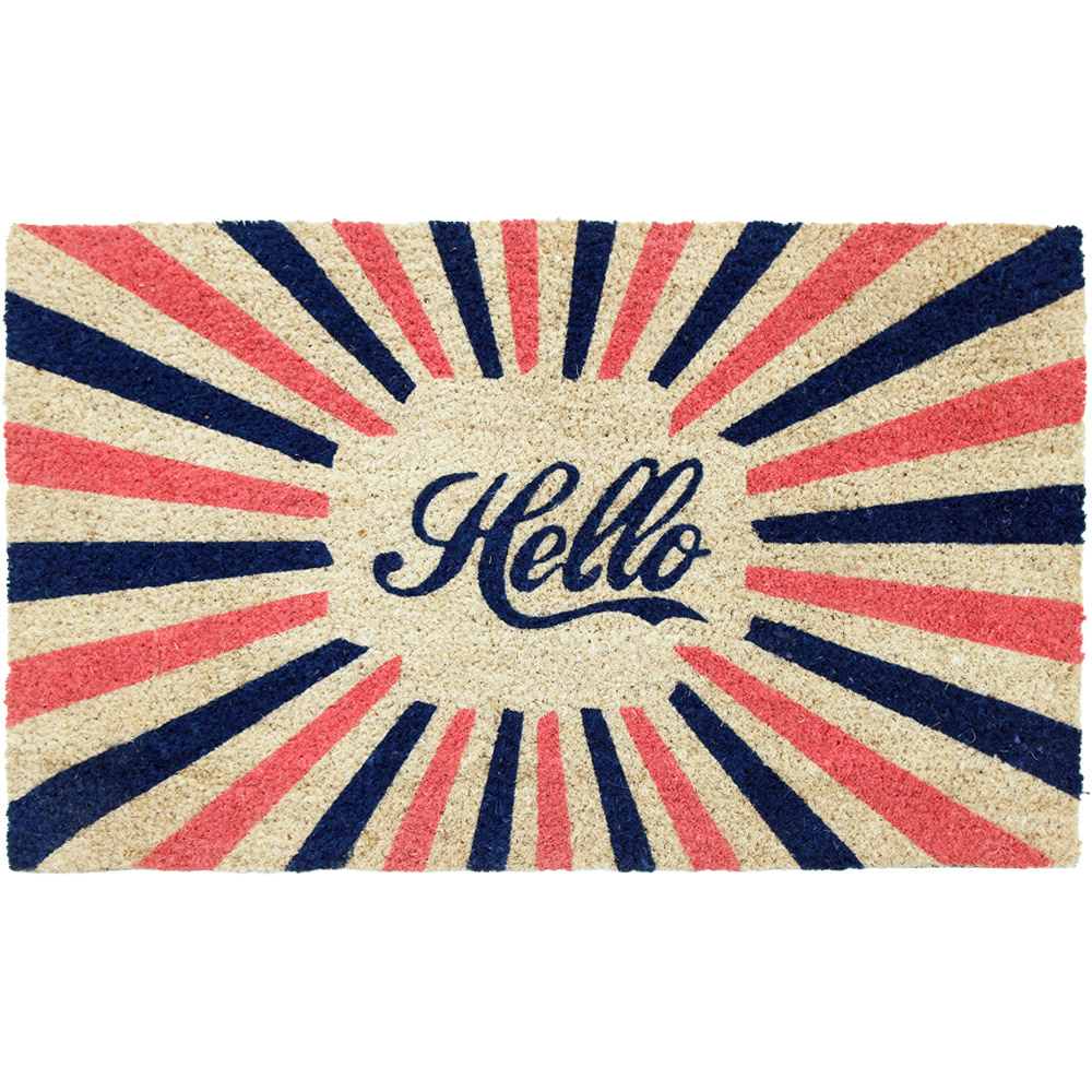 Coco & Coir Hello Dazzle Coir Door Mat 45 x 75cm Image 1