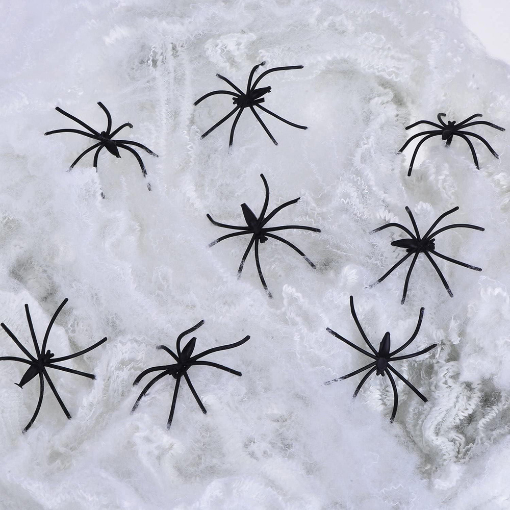 Shatchi Halloween Black Plastic Spider 24 Pack Image 2