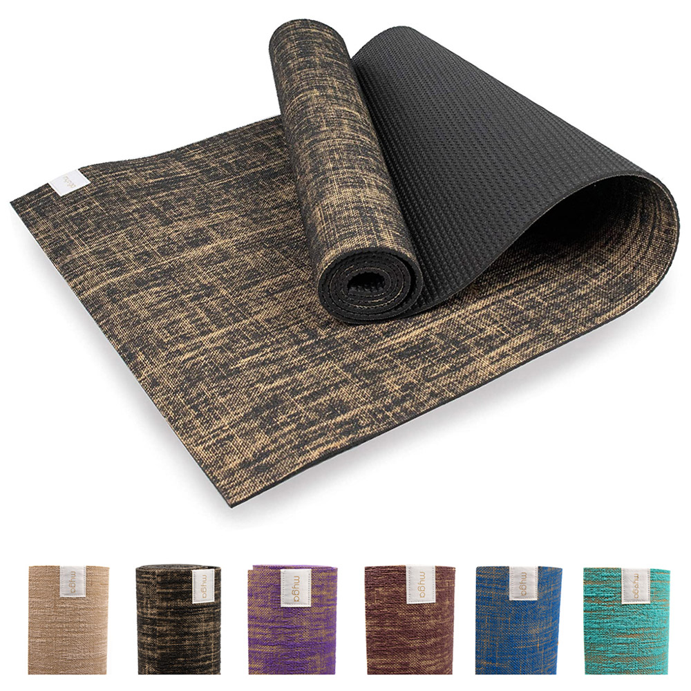 Myga Black Jute Yoga Mat Image 3