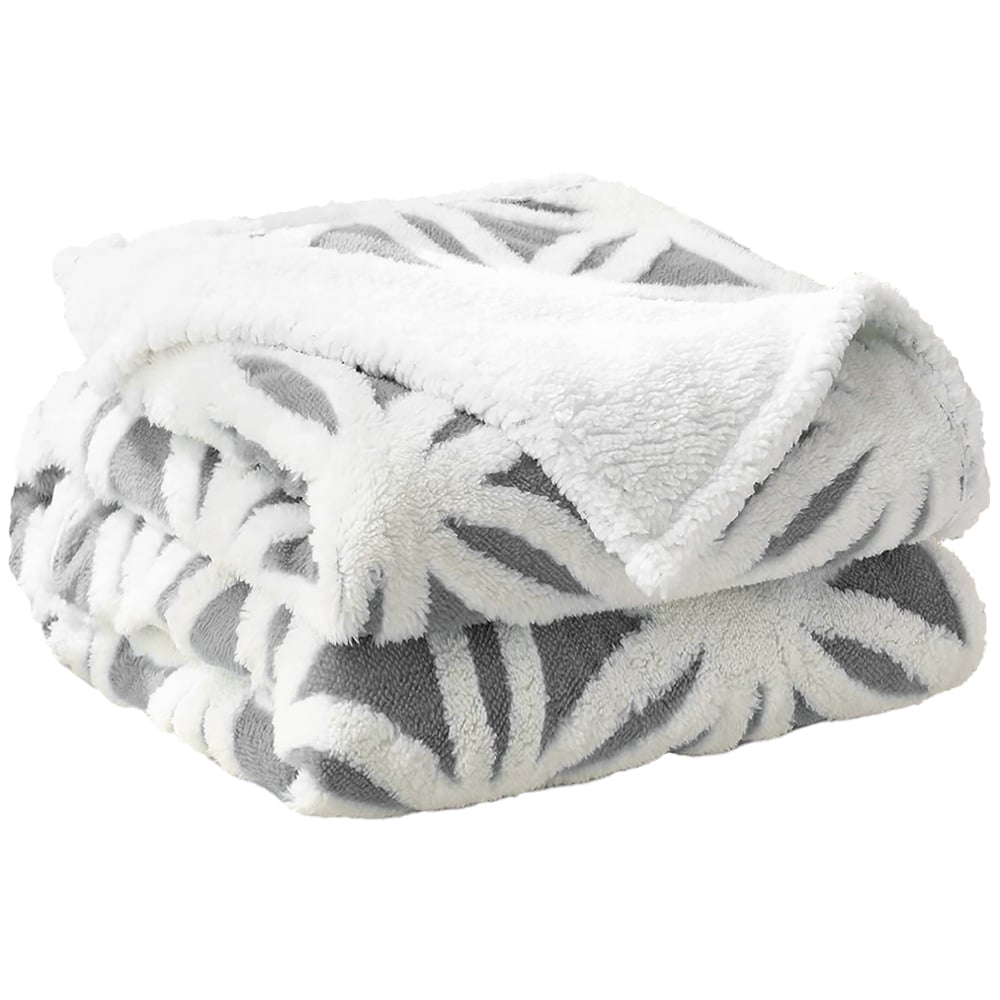 Velosso Grey Orbit Sherpa Throw 150 x 200cm Image 1