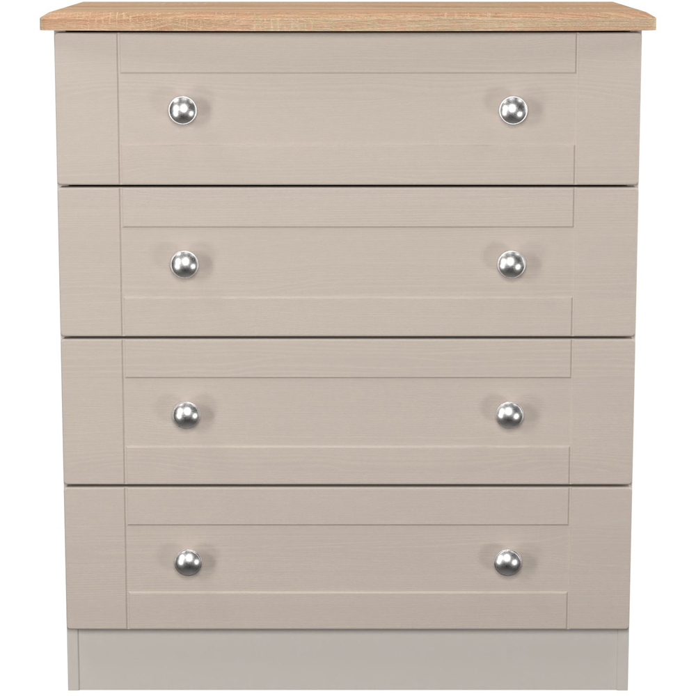 Crowndale Sussex 4 Drawer Kashmir Ash and Bardolino Oak Chest of Drawers Ready Assembled Image 2