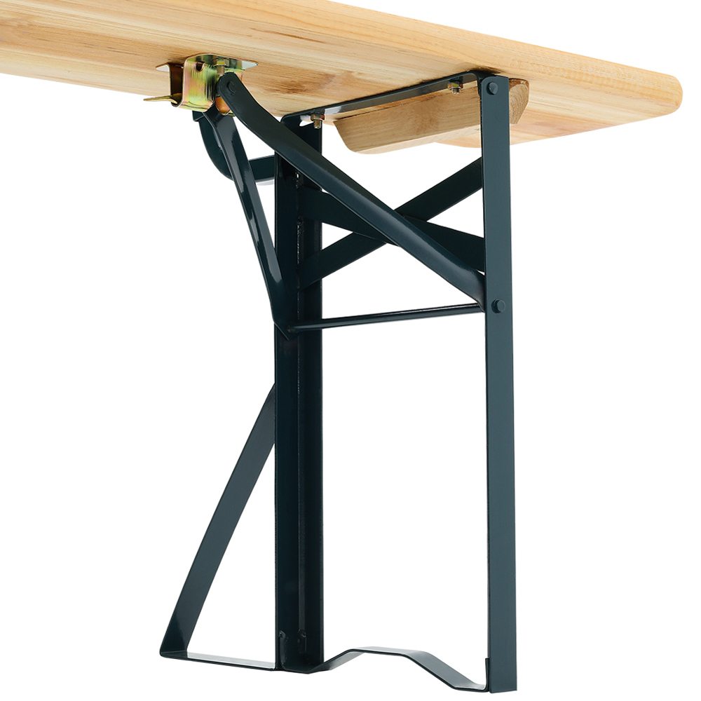 Living and Home Folding Wooden Outdoor Bench 2 Pack Image 6