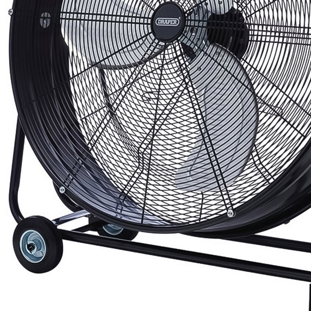 Draper Black and Silver High Velocity Drum Fan 30 inch Image 3