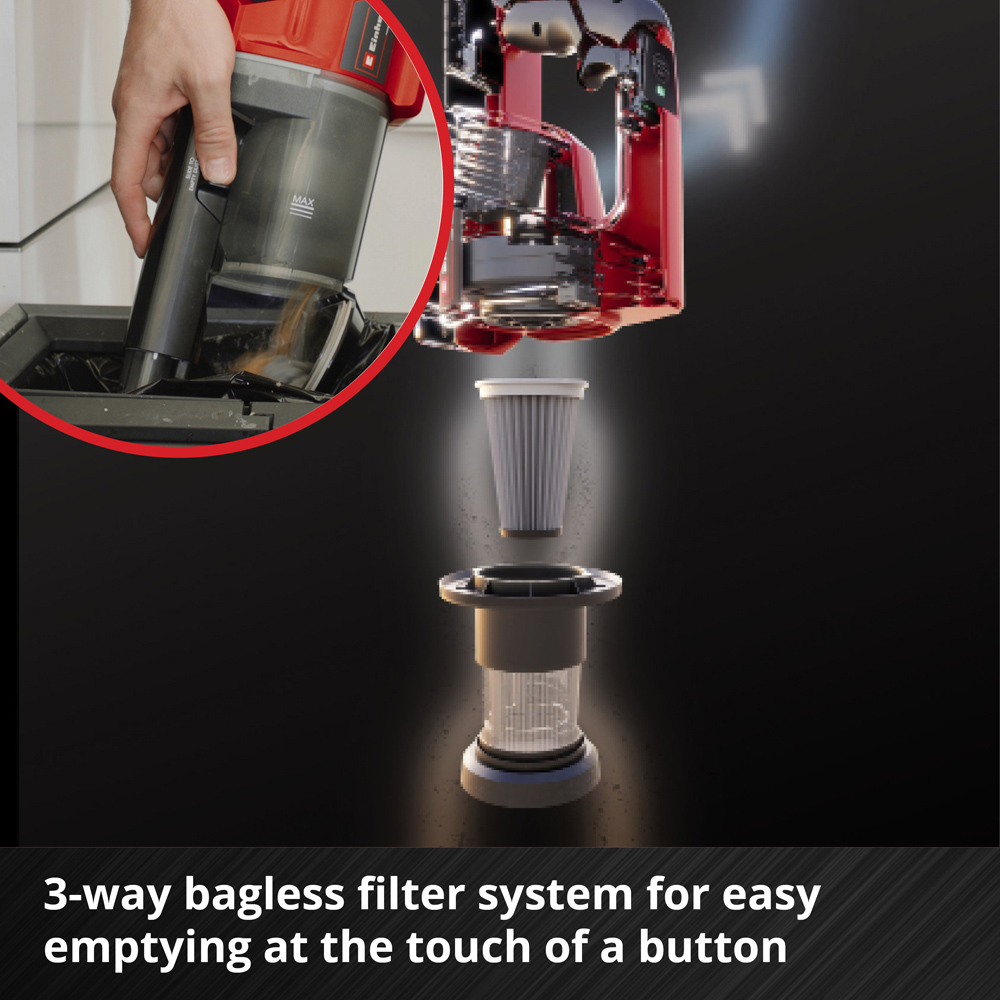 Einhell Power X-Change TE-SV 18 Li-Solo Cordless Stick Vacuum Cleaner Image 4