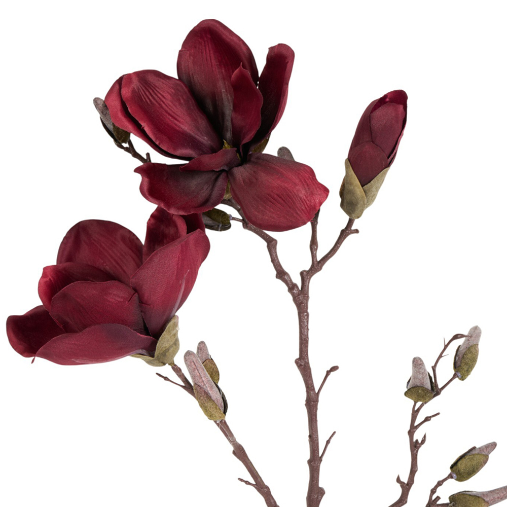 Artificial Magnolia Stem - Burgundy Image 4
