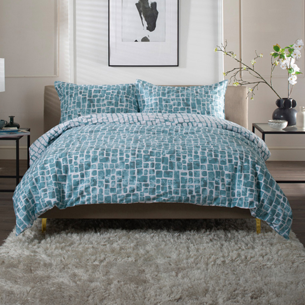 The Lyndon Company Tulle Single Duck Egg Reversible Duvet Set Image 1