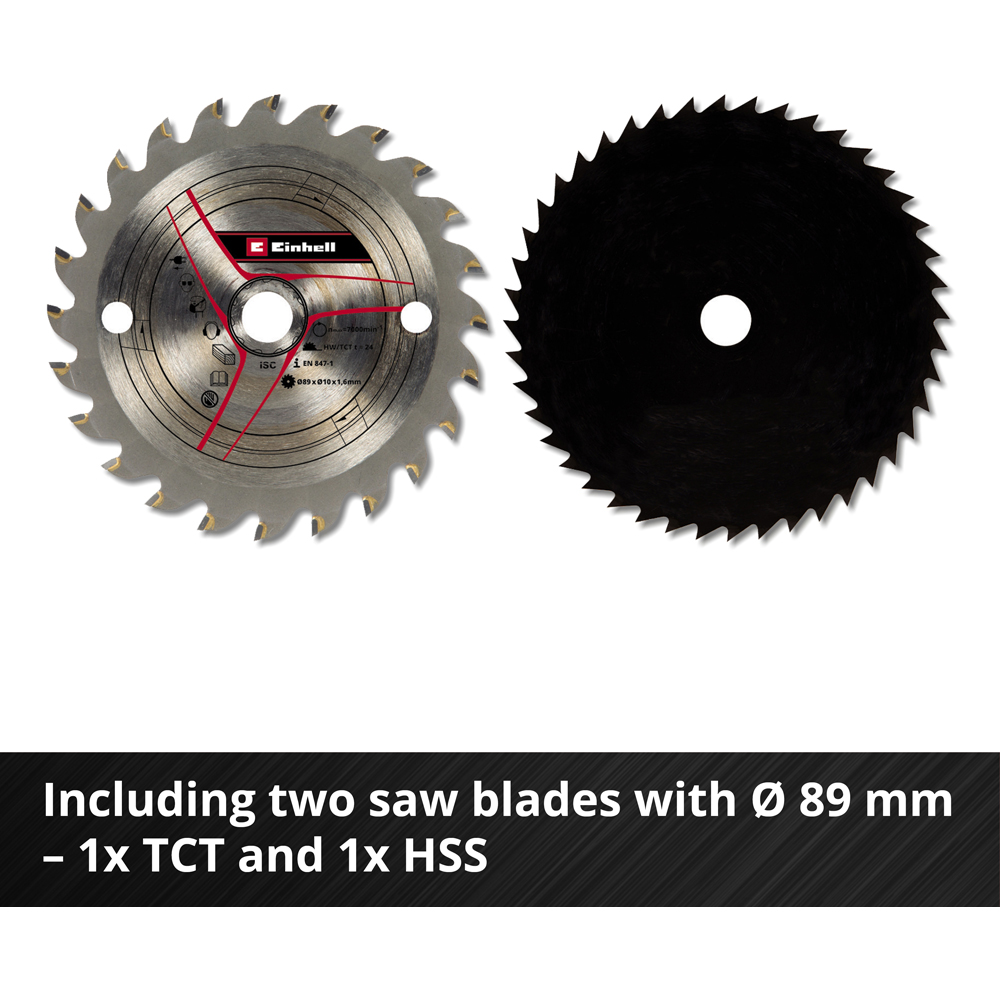 Einhell Power X-Change TE-CS 18/89 Li-Solo Cordless Mini Circular Saw 89mm Image 5