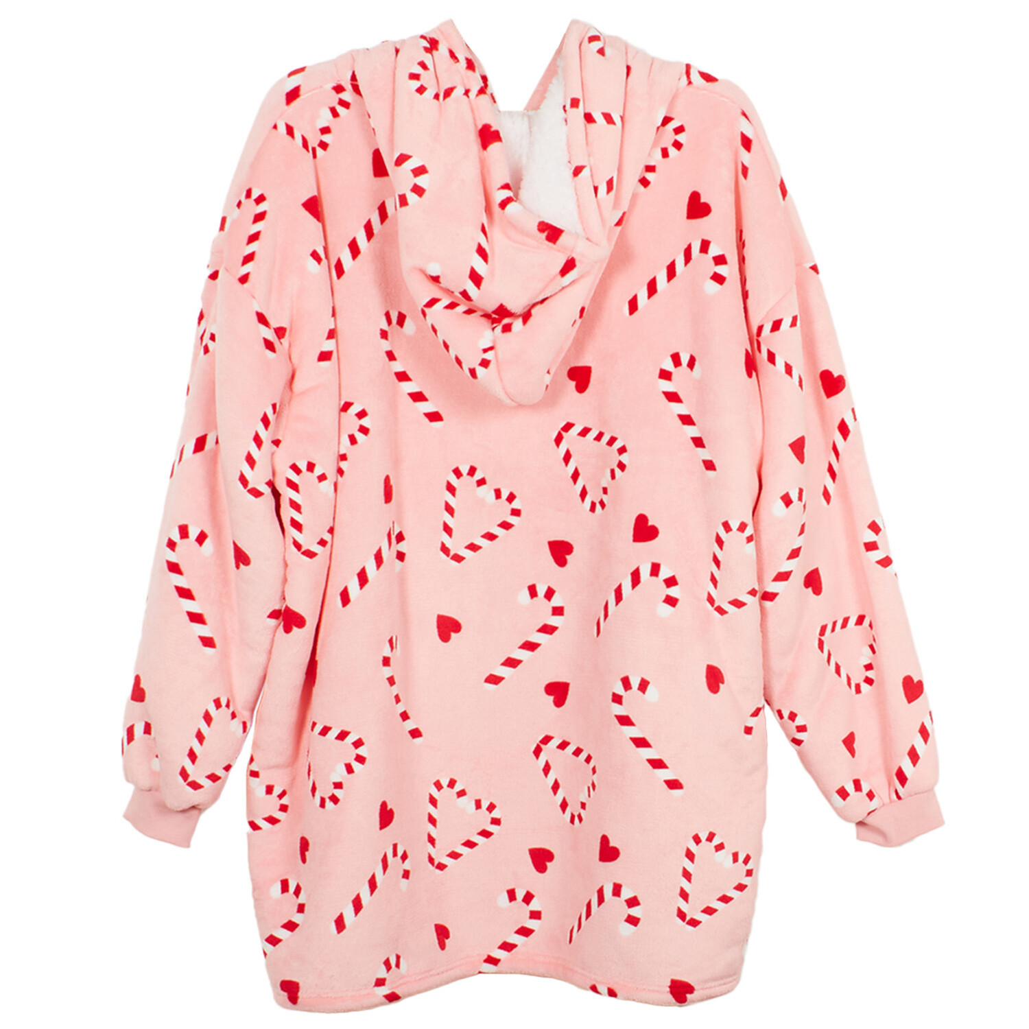 Christmas Sherpa Hoodie - Pink or Black Image 2