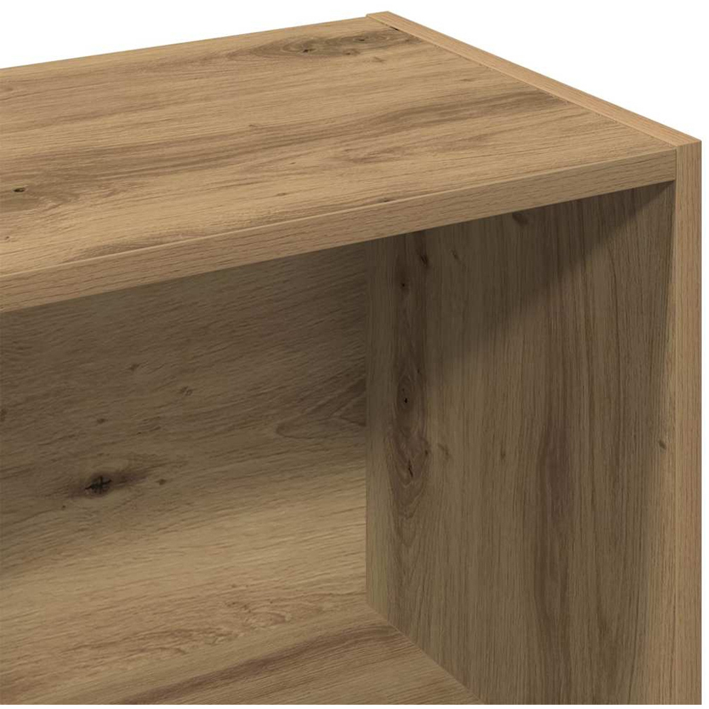 vidaXL 9 Shelf Artisanal Oak Bookcase Image 7