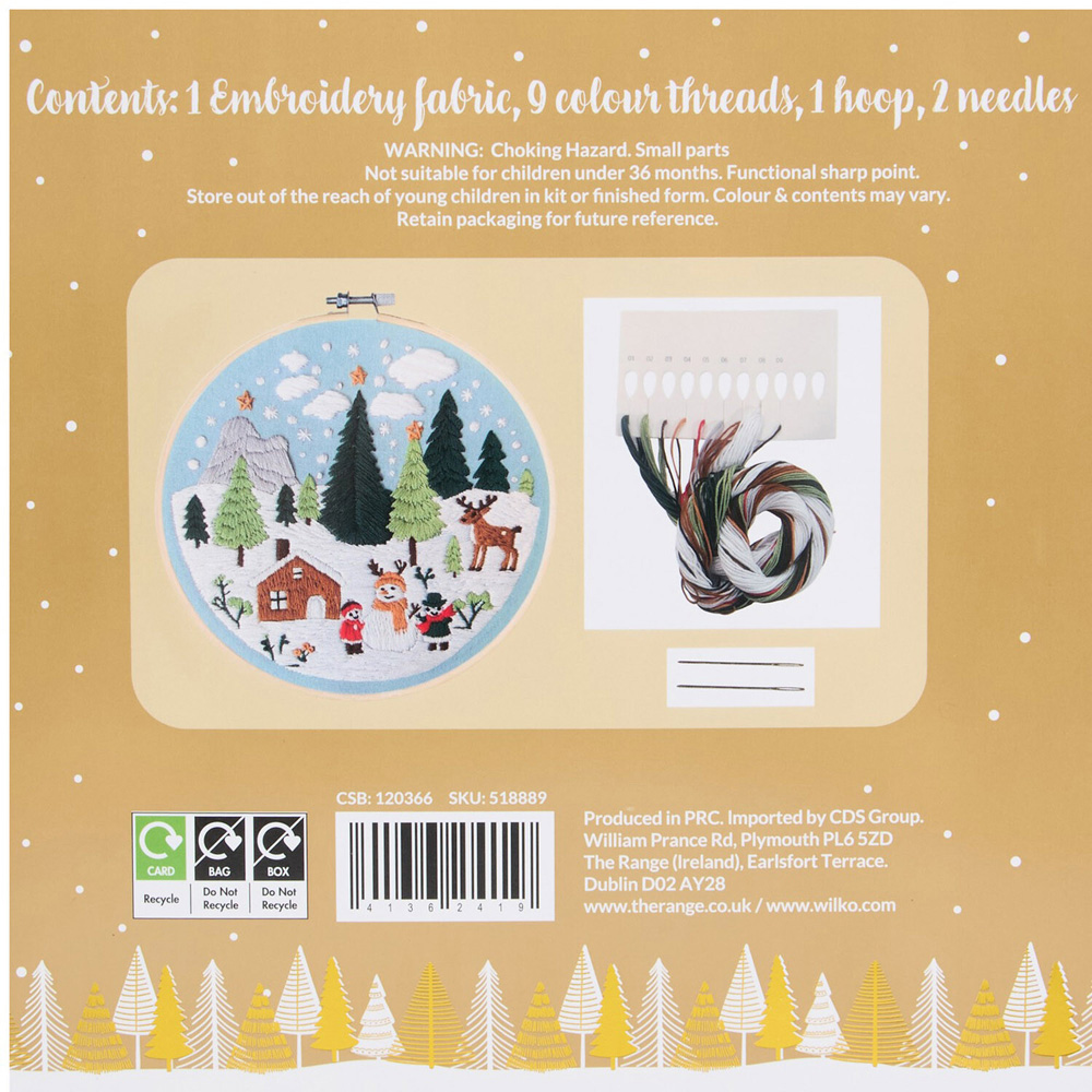 Christmas Snowy Embroidery Scene Kit Image 4
