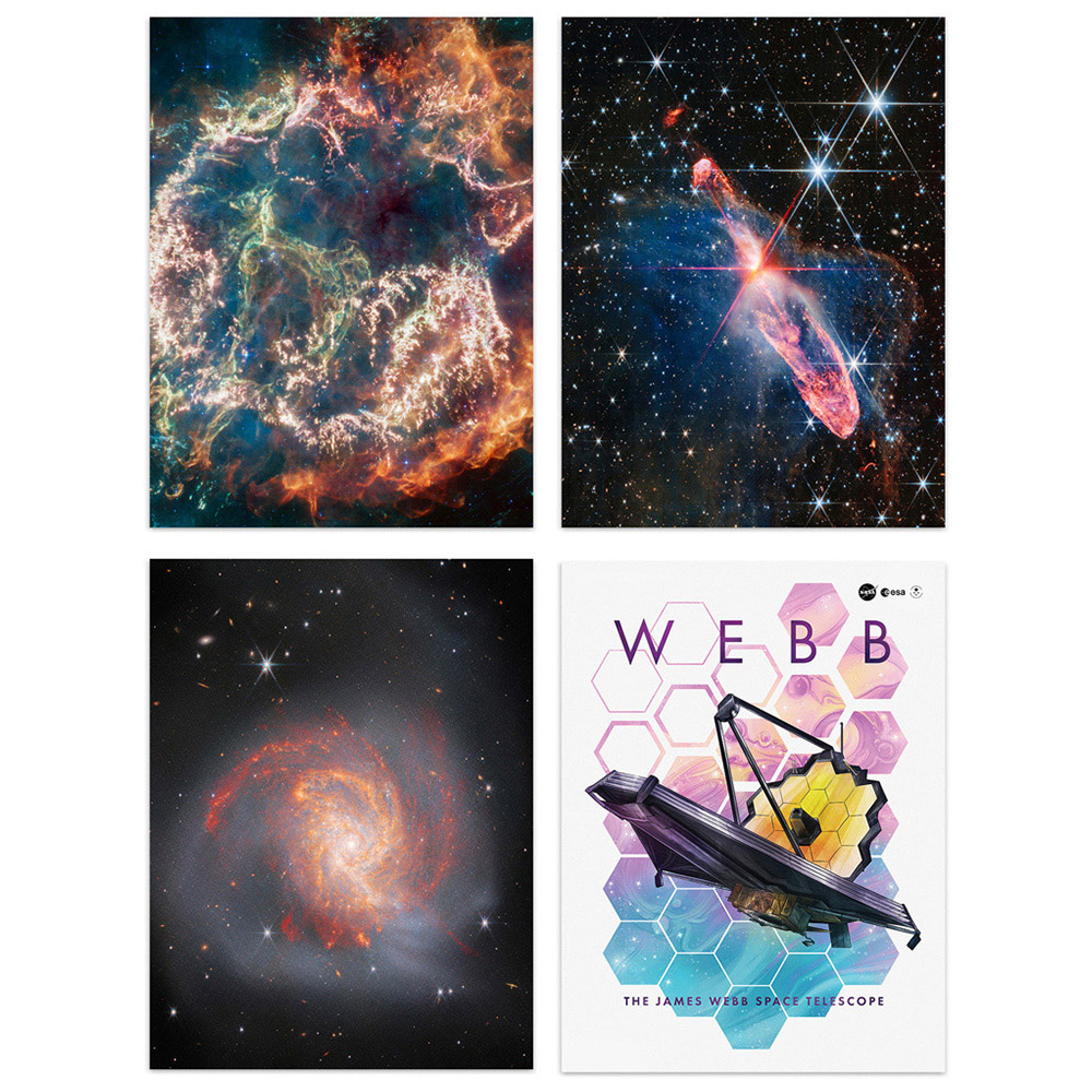 Artery8 NASA James Webb Space Telescope Clash of Titans Wall Art Print 30 x 41cm 4 Pack Image 1