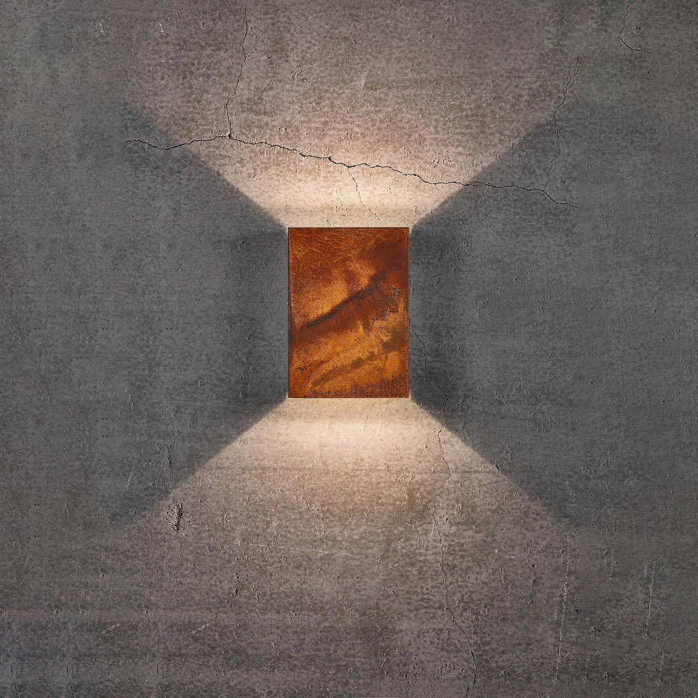 Nordlux Fold 15 Corten Magnetic Shade Garden Wall Light Image 2