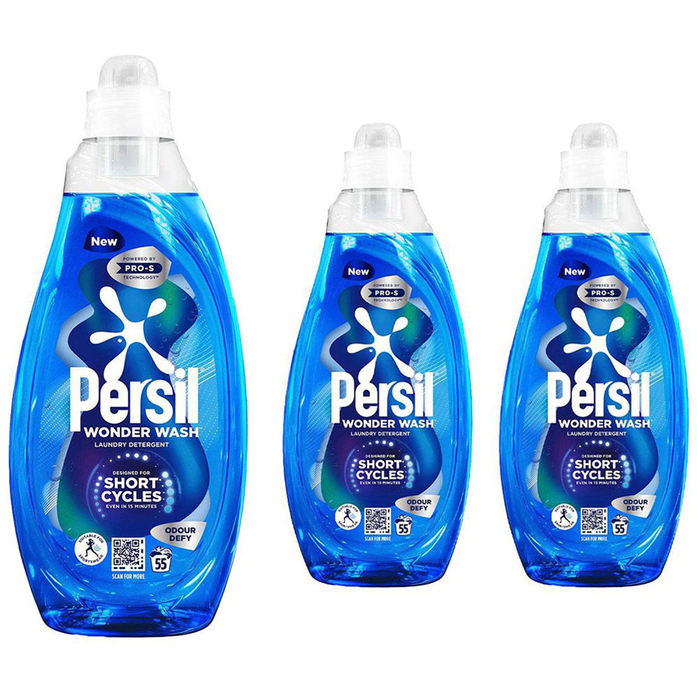 Persil Odour Defy Liquid Detergent 55 Washes 1.485L 3 Pack Image 1
