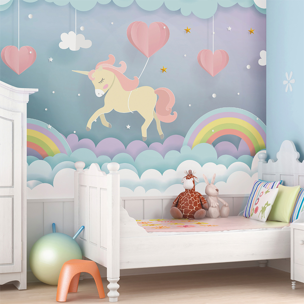 Origin Murals Unicorn Dream Multicolour Wall Mural Image 1
