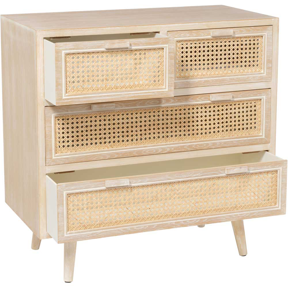 Toulouse 4 Drawer Light Oak Chest of Drawers Image 2