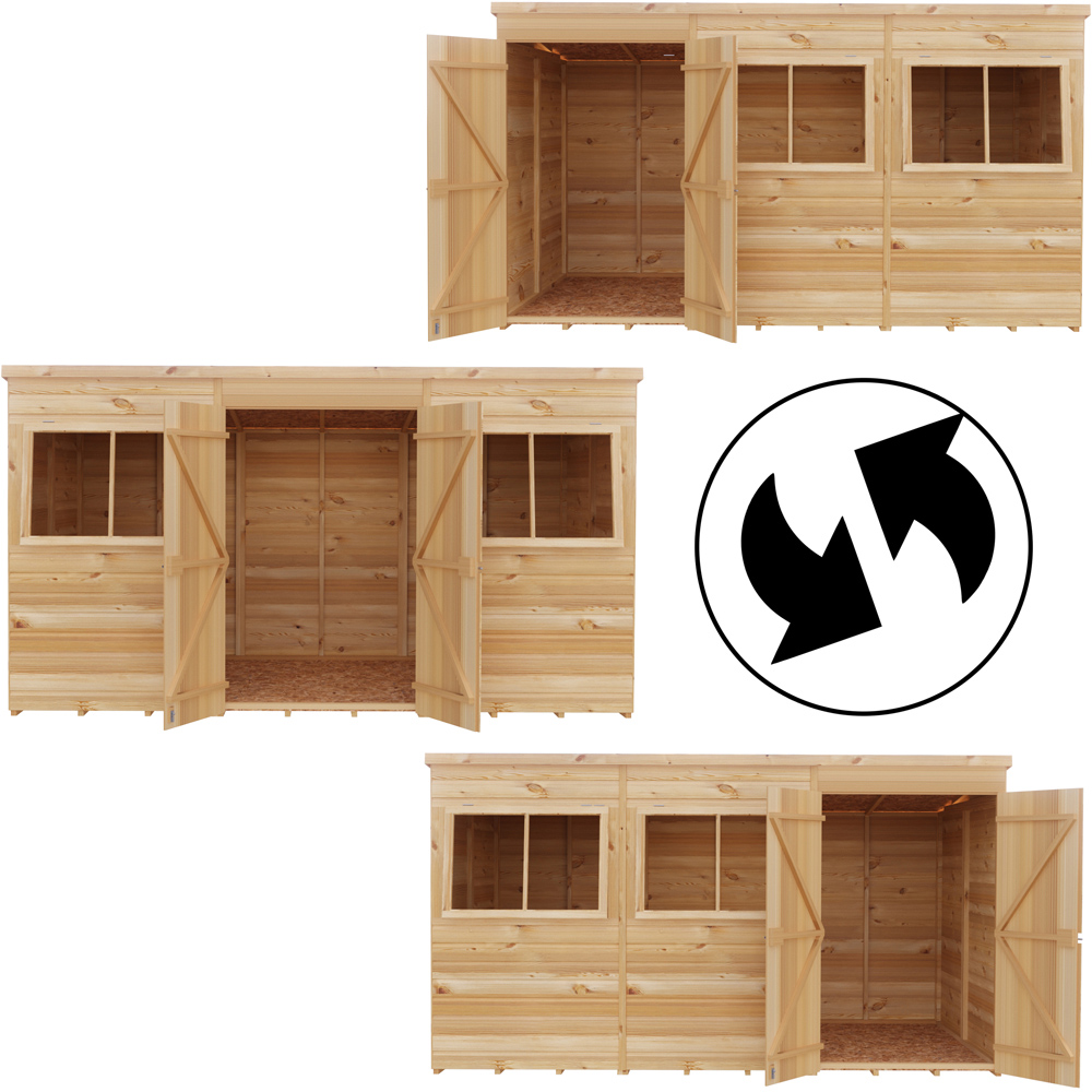 Shire 12 x 6ft Shiplap Pent Garden Shed Image 5