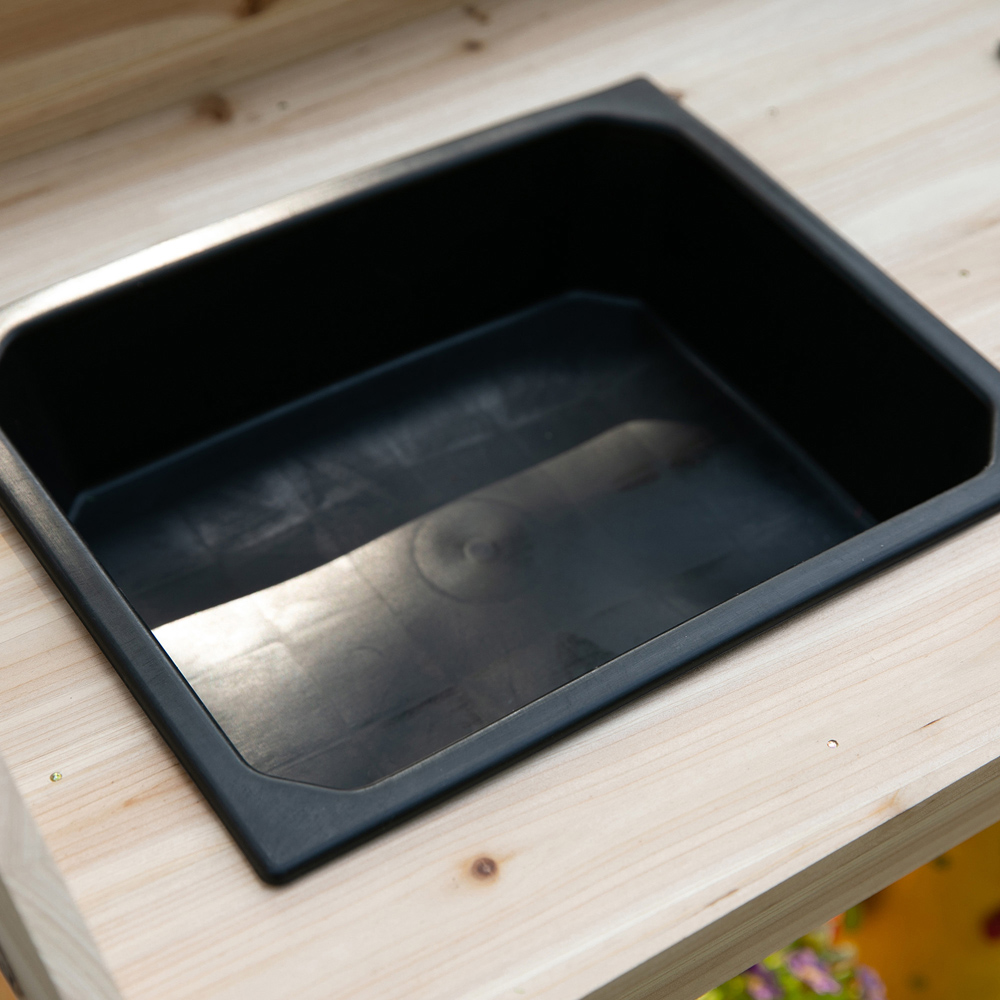 Outsunny Wooden Potting Bench with Wheels Image 3