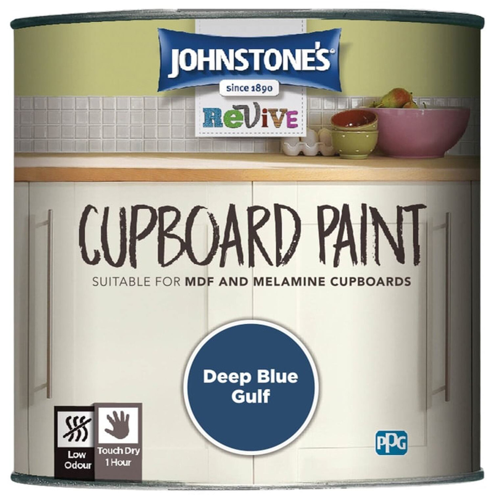 Johnstone's Deep Blue Gulf Cupboard Paint 750ml Image 2