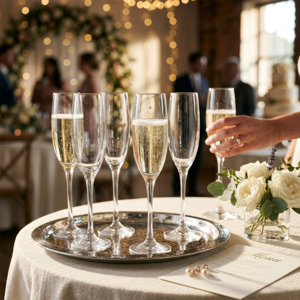 LAV Venue Clear Glass Champagne Flute 220ml 12 Pack Image 2