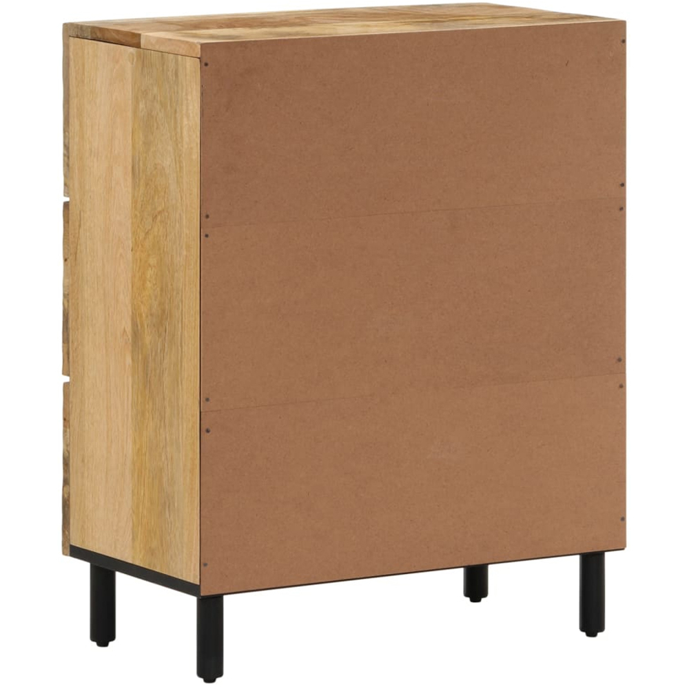 vidaXL 3 Drawer Solid Mango Wood Side Cabinet Image 7