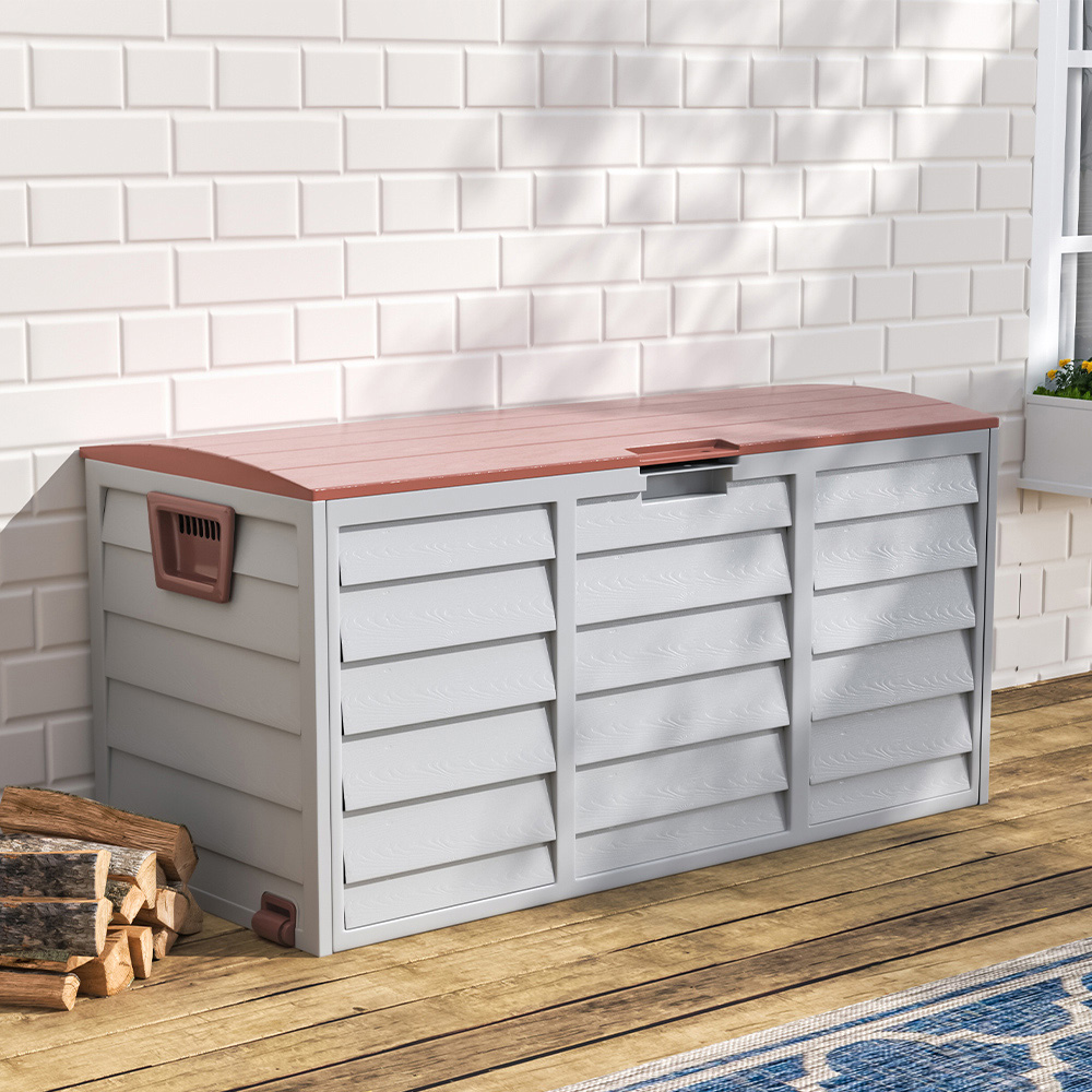 Living and Home 290L Brown Top Garden Storage Box Image 2