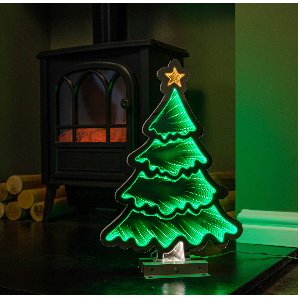 Samuel Alexander Light Up Infinity Standing Christmas Tree with Metal Base 40cm Image 4