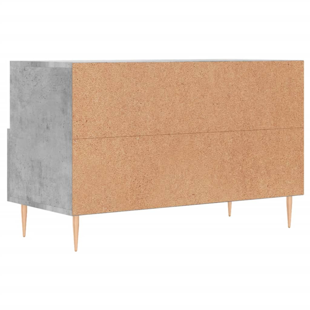 vidaXL 2 Drawer 2 Shelf Concrete Grey TV Cabinet Image 8