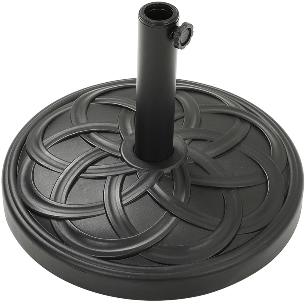 Living and Home Light Grey 3 Tier Crank and Tilt Parasol with Weave Cement Base 3m Image 3